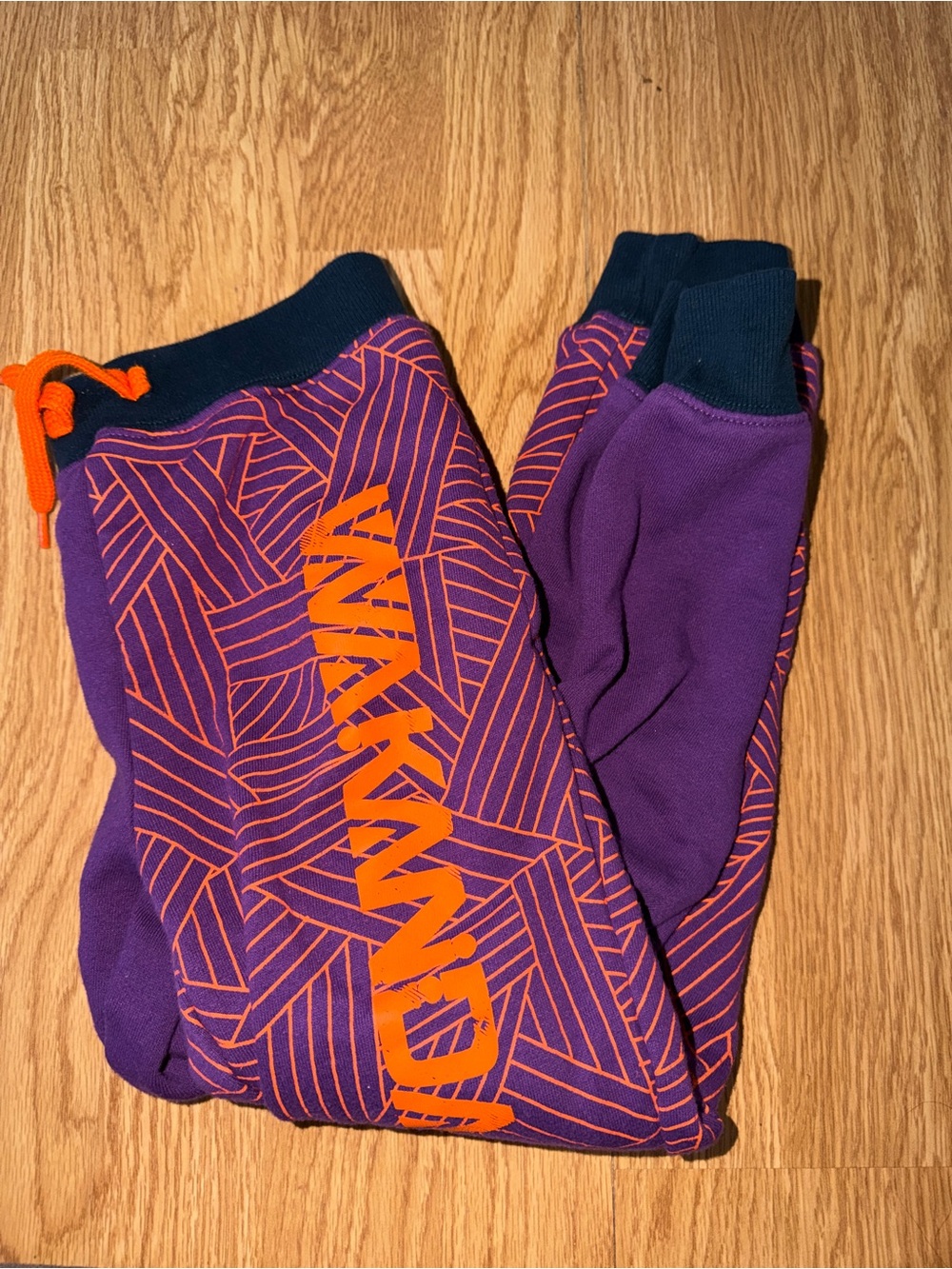 Marvel Purple Jogger Sweatpants with Orange Graphic